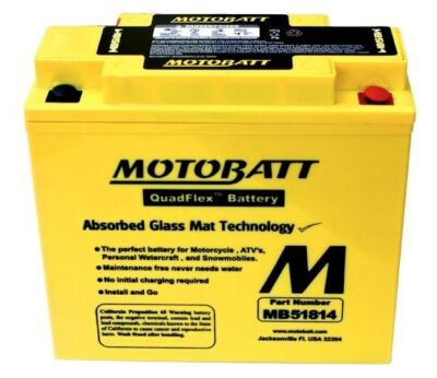#ad MotoBatt MB51814 Battery 12V 22AH 220 CCA Sealed Maintenance Free AGM $133.95