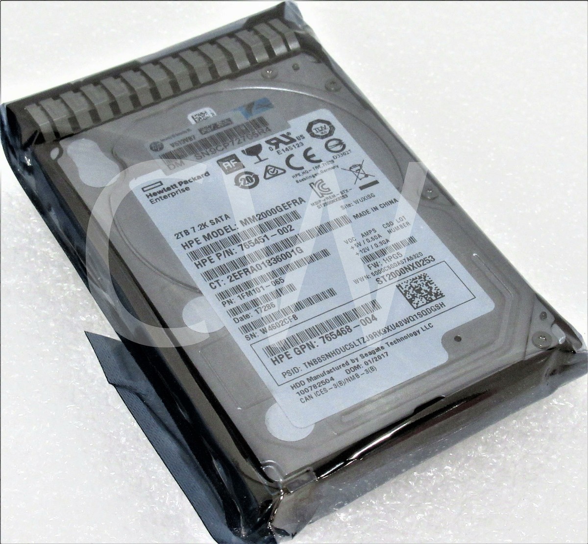 765869-001 765455-B21 HPE 2TB 7.2K RPM 6Gb/s 2.5