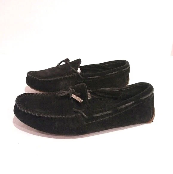 Mocassino mocassino nuovo con scatola UGG Australia cravatta fiocco pantofole scarpe 5 nero