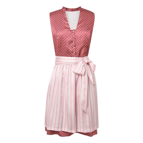 Damen Oktoberfest Dirndl Kleid Traditionelles Deutsches Bierfest Kostüm - Bild 8 von 14
