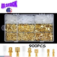 Electrical Wire Male+Female Spade Crimp Connector Assortment Terminal Kit 900PCS