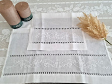 Bellavia Embroidery Hand Embroidery Pure Linen Towels Bellavia Embroidery