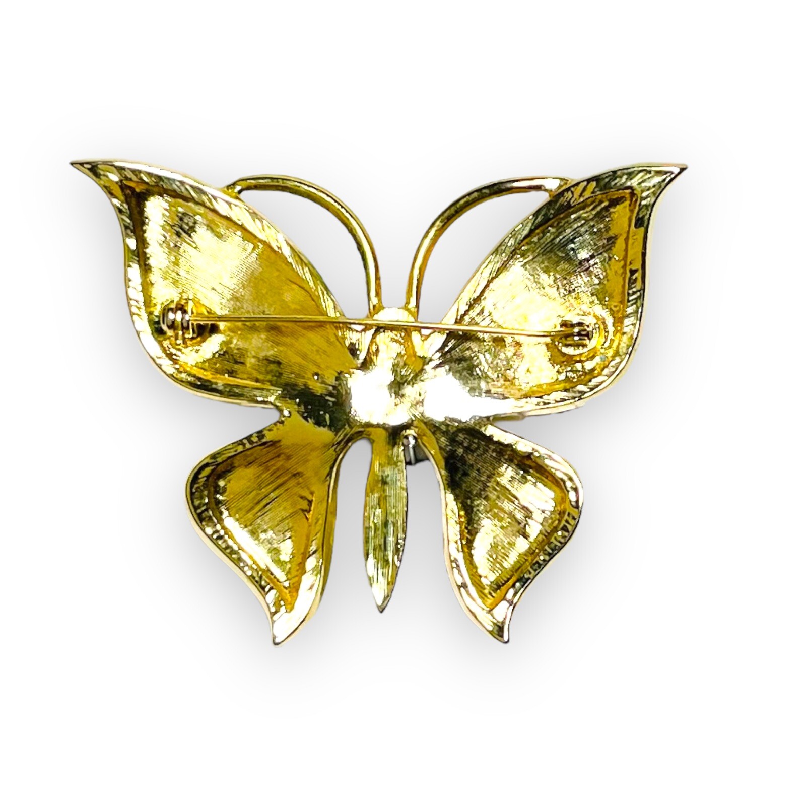 Large Vintage Rhinestone Butterfly Brooch Pin Ciro? S… Gem