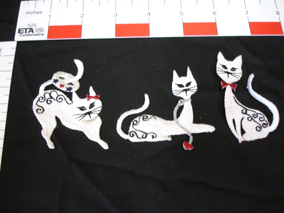 Vintage Cat Patches set of three - Image 2 of 3