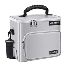 Fireproof Lipo Battery Bag with 4200°F Heat Insulated Lipo Bag with Pockets a...