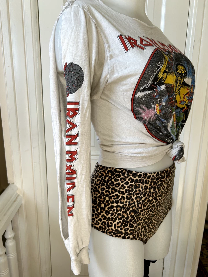 Vintage 1983 Iron Maiden World Piece Tour Long Sleeve T Shirt 80s Metal Rare SM - Image 3 of 4