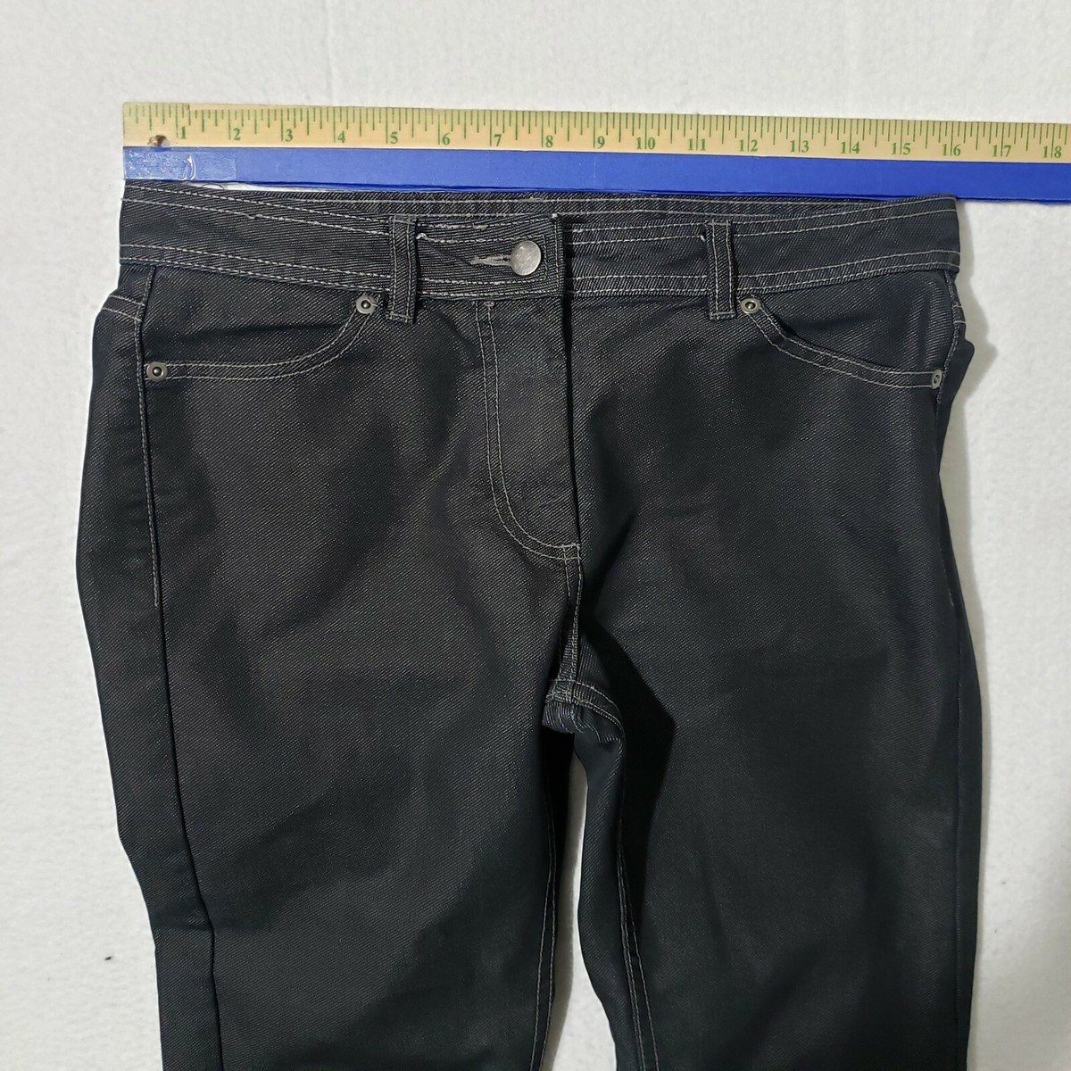 McDonald's Jeans Womens Regular Dark Wash Black Denim Work