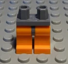 LEGO figure accessories legs pants new dark gray orange from Star Wars