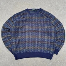 Vintage 90s Hill Archer Sweater Mens XL Geometric Knit Pullover Fisherman