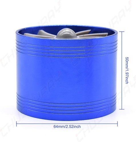 Universal Turbine Air Intake Fuel Saver Fan Turbo Intake Vortex Generator - Foto 3 di 9