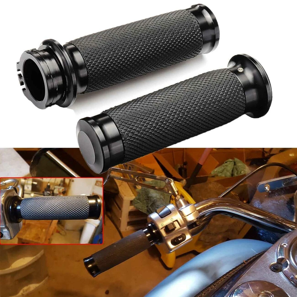 1" Handlebar Hand Grips For Yamaha V Star XVS 650 950 1100 1300 Custom Classic - Image 3 of 4