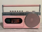 Vintage Sony CFM-120 Cassette-Corder Radio AM/FM *PINK* TESTED RARE HTF