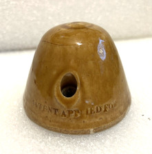 Victorian Inkwell INK Bottle PATENT  TEA KETTLE INK, PATENT APPIED FOR