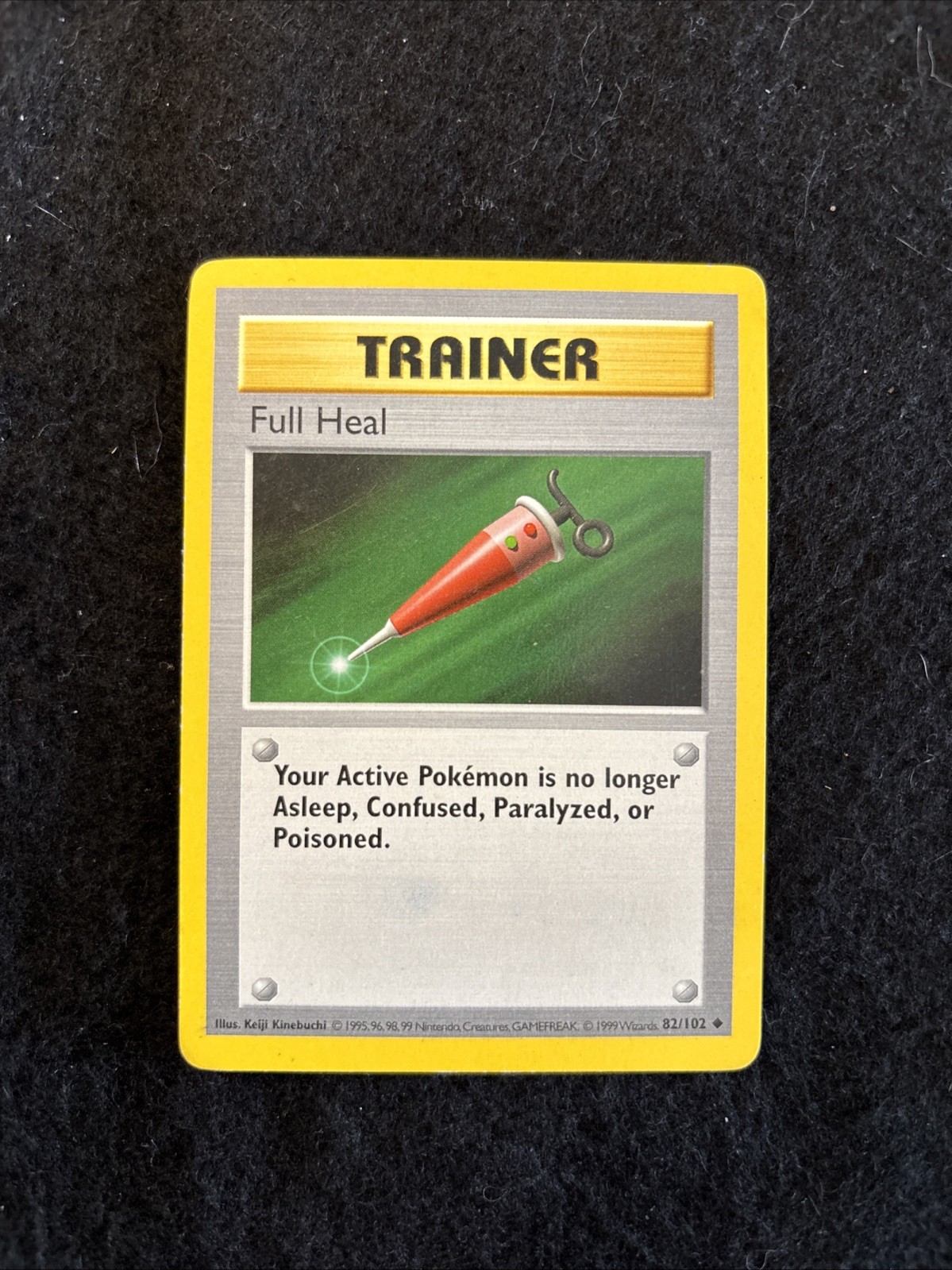 Trainer Full Heal Shadowless 82/102 1999 Pokémon Base Set LP