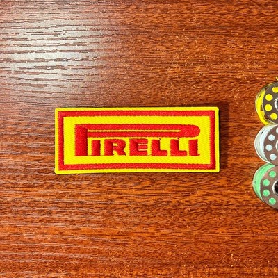 Pirelli Tires Tyres Patch Racing Autosport Automotive Embroidered Iron On 1.25x3