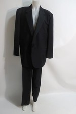 Mens Ermenegildo Zegna Black One Button Blazer, Tuxedo Style Pant Suit 60/US 50