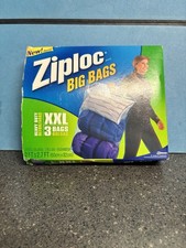 Ziploc Big Bags XXL Storage Bags 20 Gallon Heavy Duty 3 Count Opened NLA Read
