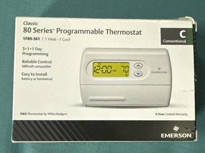 Emerson 1F80-361 Classic 80 Series Thermostats 5-1-1 Programs Conventional Panel