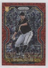 2021 Panini Prizm Tier II Red Donut Circle Prizm 10/99 Miguel Yajure #165 2c6