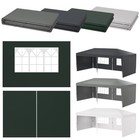 6-tlg. Seitenteile Set für Pavillon Gartenzelt 3x6m Fenster Seitenwand 4 Farben