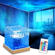 Northern Lights Projector Galaxy Lamp 16 Color LED Mood Light Remote Ocean Wave