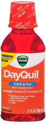 Vicks DayQuil Cold & Flu, Liquid, 12 oz