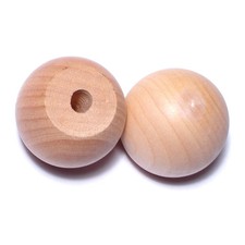 1" Birch Wood Ball Knobs 5 pcs. 