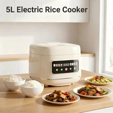 5L Electric Rice Cooker Multi-functional with Steamer Non-Stick Inner Pot 1000W