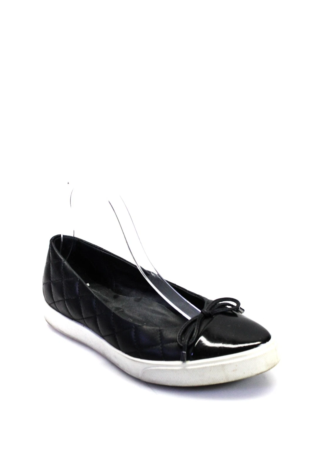 Ballerine donna ECCO in pelle trapuntata a punta nere taglia 8