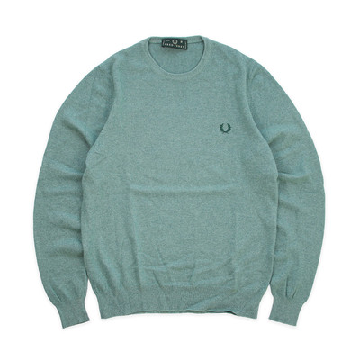 Fred Perry Pullover Kaschmir Grün Sweatshirt Sweater Strick Leicht