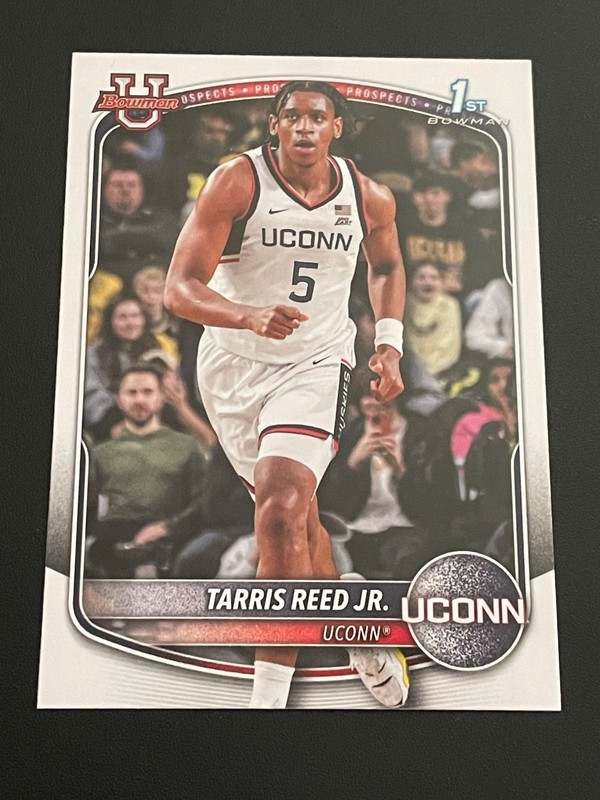2025-26 Bowman Prospects Tarris Reed Jr. #BPP-42 Base 1st Bowman RC UCONN/Spurs