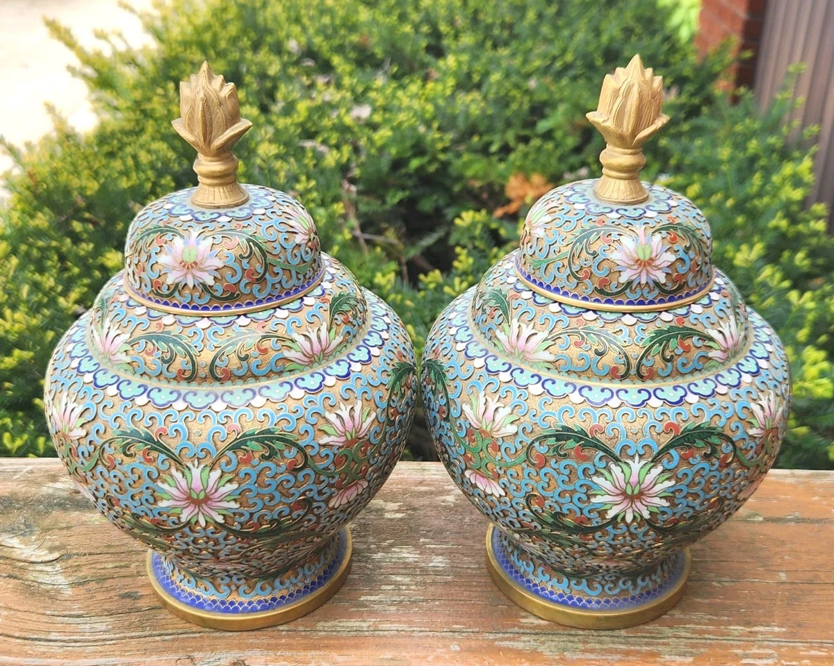 中国罐盖子在中国古董花瓶| eBay