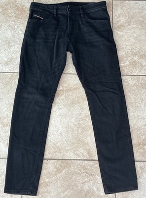 新品タグ付き品 DIESEL ディーゼル THOMMER スリム ブラックデニム Diesel Thommer Slim Skinny RM034 Black Stretch Jeans 33x32