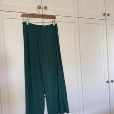 Zara Green Flowy Pants Size Small