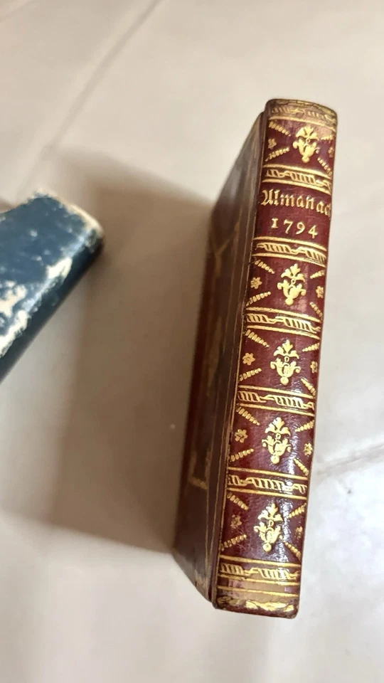 1794 Musen Almanac miniature Leather Gold Stamped -German W/Original Slipcase - Image 2 of 4