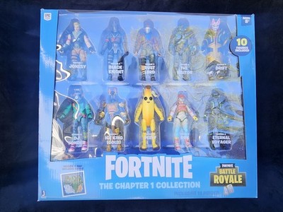Fortnite Battle Royale The Chapter 1 Collection 10 4'' Action Figures w/ Map NEW