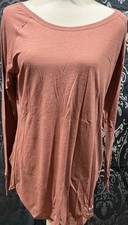 Vintage Memorabilia Fedex Womans Hiking Pullover Pink Long Sleeved Pajama Shirt