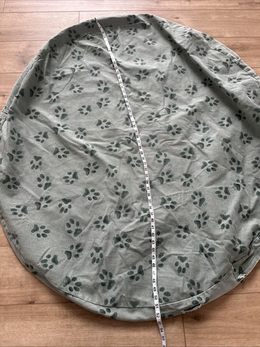 LL Bean Dog Bed Replacement Cover Vintage Green Dog Paws Size XL Made In USA - Picture 9 of 9