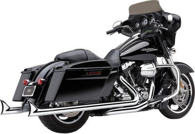 Cobra 6974 Dual Speedster Chrome Fishtail Exhaust 2010-2016 Harley Dresser