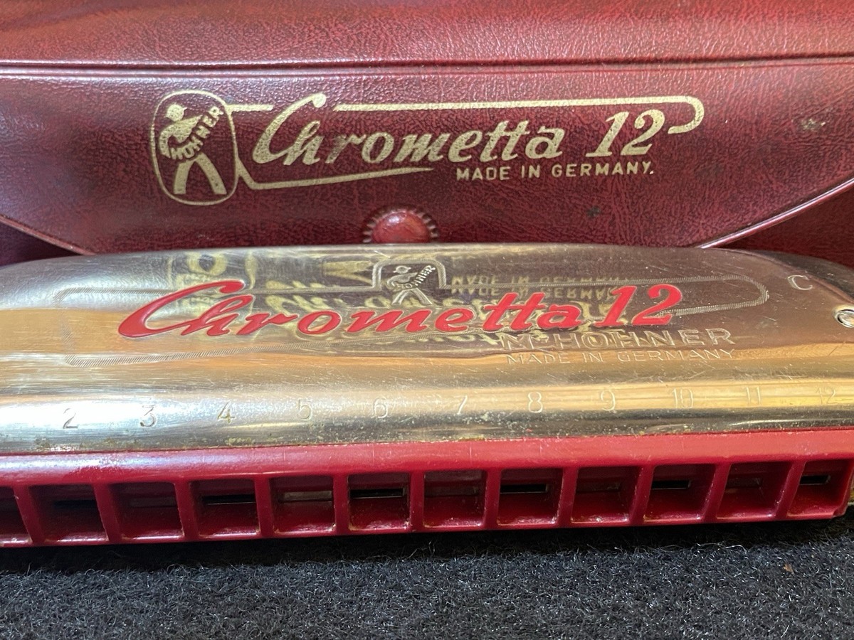 M Horner Harmonica Chrometta 12 Made In Germany with Original Box