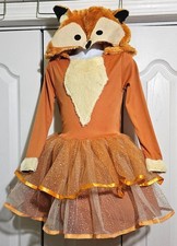 Furry Fox Child Costume Dress Girls 4-6 Halloween Woodland Animal Pretty Tutu