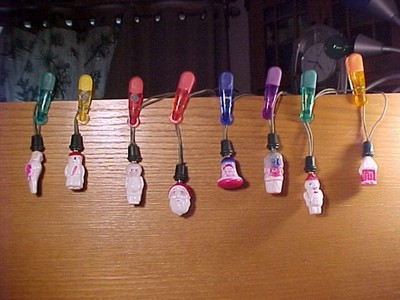 8 Vintage Japan Working Figural C6 Christmas Lights-Cat,Parakeet,Bird Cage,etc.