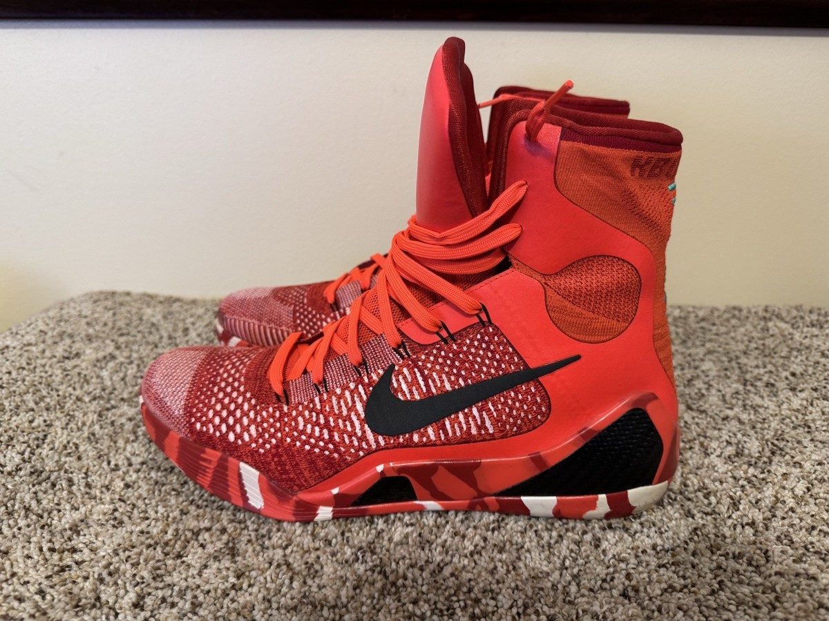 Nike Kobe 9 Elite Christmas, 630847-600, Crimson, Mens Basketball