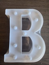 B Alphabet LED Letter Lights Light Up Plastic English Letters Standing Hanging