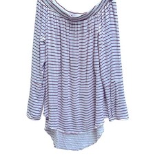 FAITHFULL *Dream* off shoulder tunic top in red Muse stripe 6