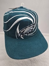 Vintage 90s Drew Pearson Philadelphia Eagles NFL Swirl Snapback Hat OSFA NWTs
