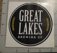 GREAT LAKES BREWING circle ohio STICKER craft beer brewery Edmund Fitzgerald Z
