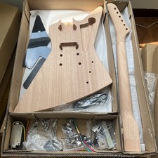 Semi-finished DIY Standard Explorer Electric Guitar Kit Rosewood fretboard
