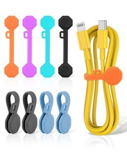8PCS Silicone Magnetic Cable Ties  Clips, Cord Organizer