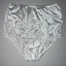 Vintage VANITY FAIR 5-S Granny Panty Brief SHEER SATIN Sissy Lace Overlay 13001